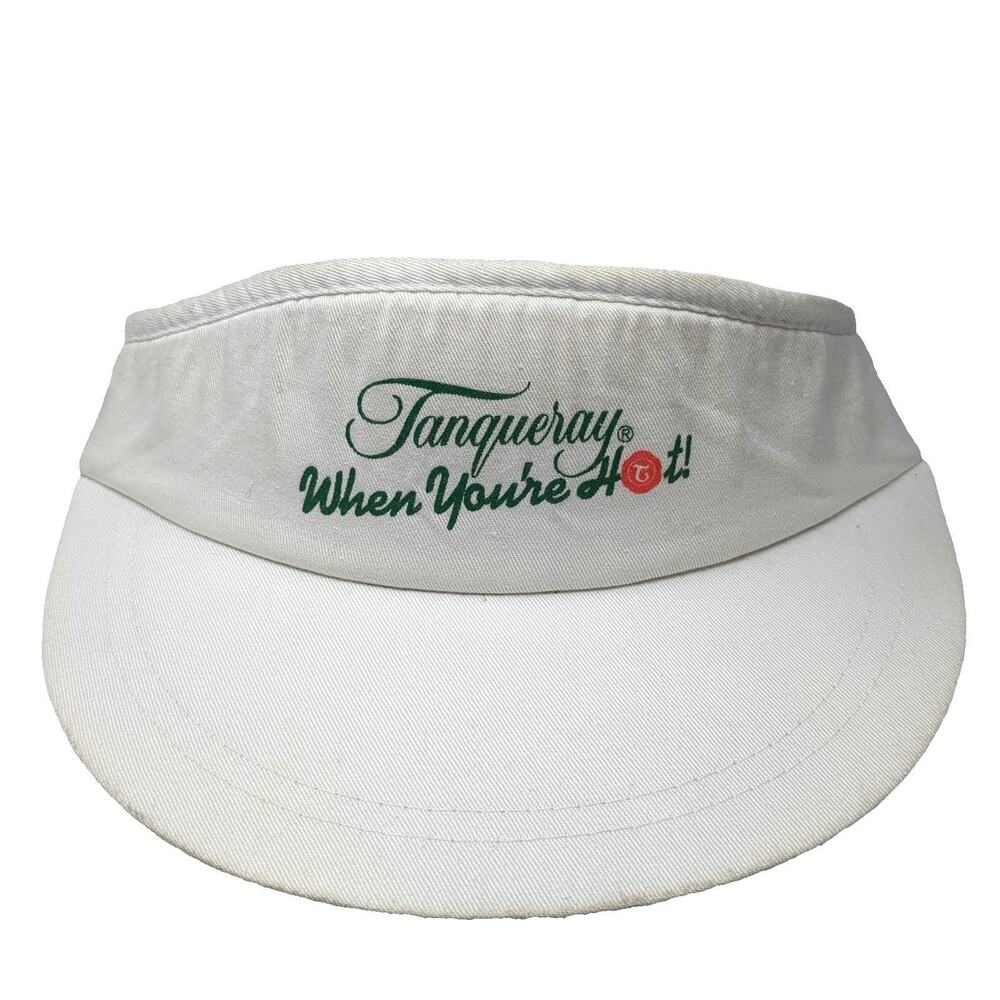 K-Studio Visor White One Size Tanqueray Gin Green Underbrim Cotton Slideback Hat